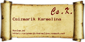 Csizmarik Karmelina névjegykártya